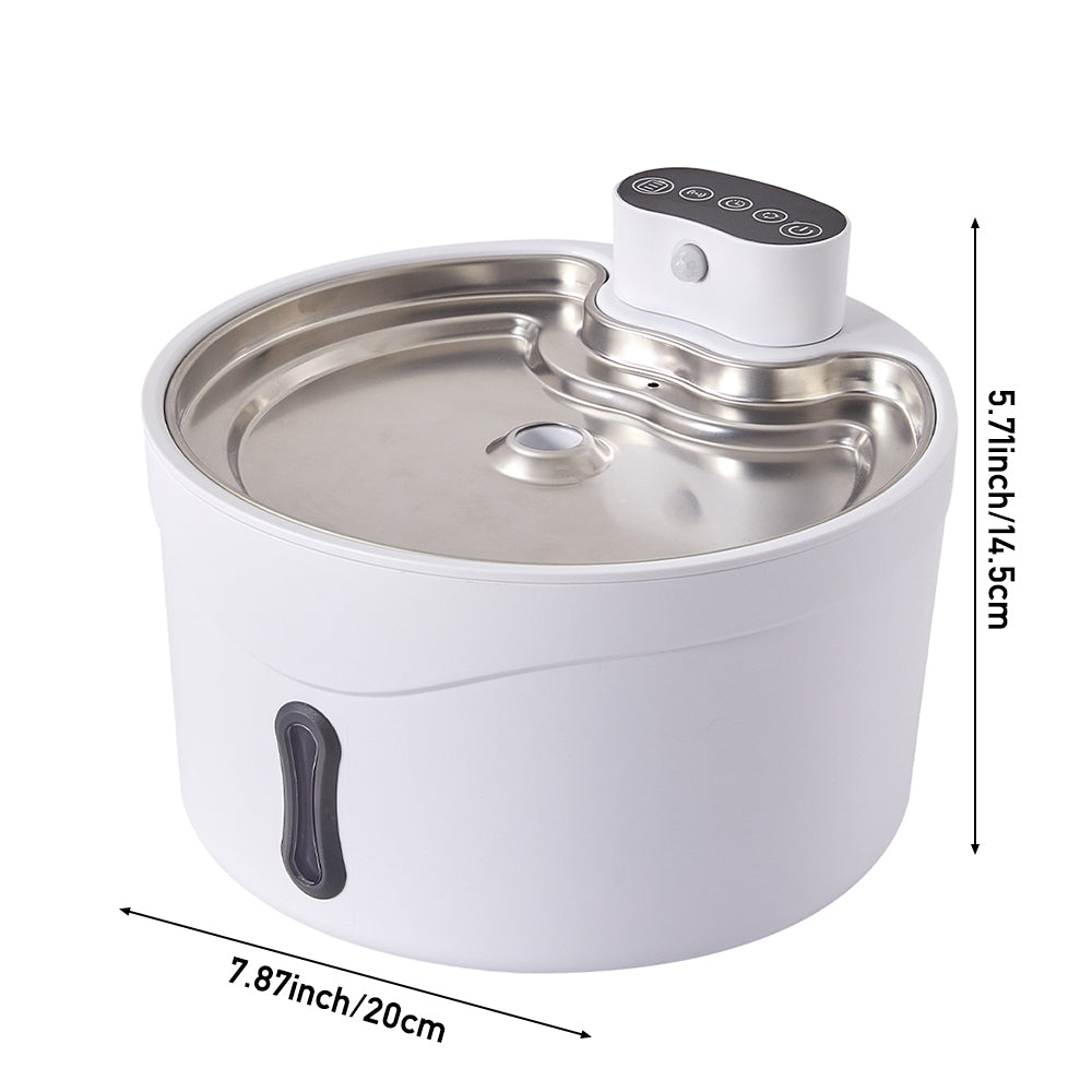 Ultra-Quiet Pet Water Fountain - 2.6L Capacity with Three Flow Modes