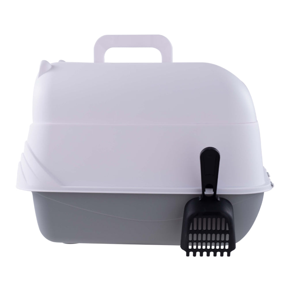 Large Enclosed Cat Litter Box with UV Disinfection Light – Odor Control and Easy-Clean Design