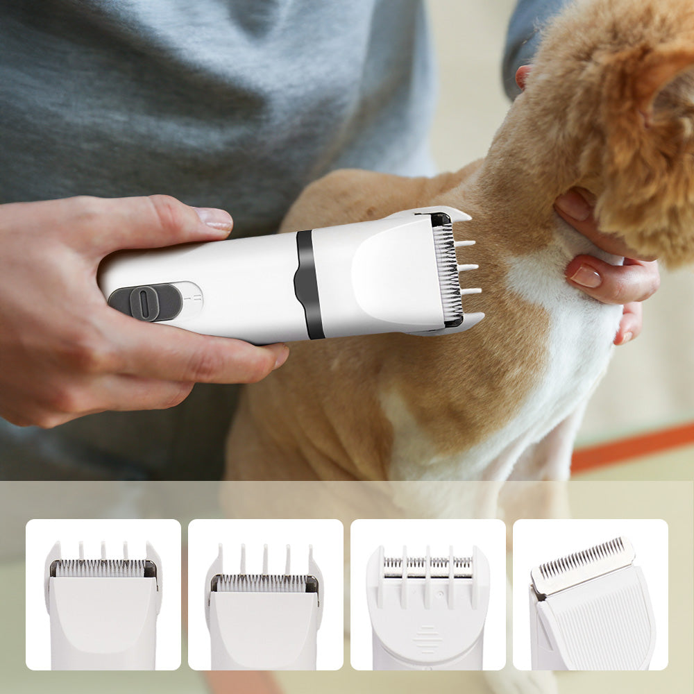 4-in-1 Rechargeable Pet Electric Grooming Clipper Kit – Quiet, USB Rechargeable, Safe & Skin-Friendly Grooming Tools for Pets