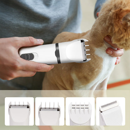 4-in-1 Rechargeable Pet Electric Grooming Clipper Kit – Quiet, USB Rechargeable, Safe & Skin-Friendly Grooming Tools for Pets