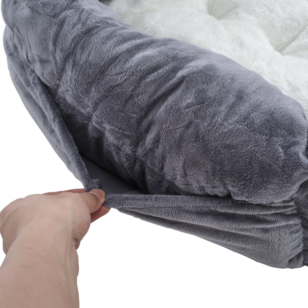 Dog Car Seat Bed for Small to Medium Pets – Travel Booster with Adjustable Strap & Storage Pockets