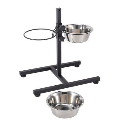 Adjustable Double-Bowl Pet Feeder – Elevated Stand for Cats & Dogs, Anti-Slip & Hygienic Design