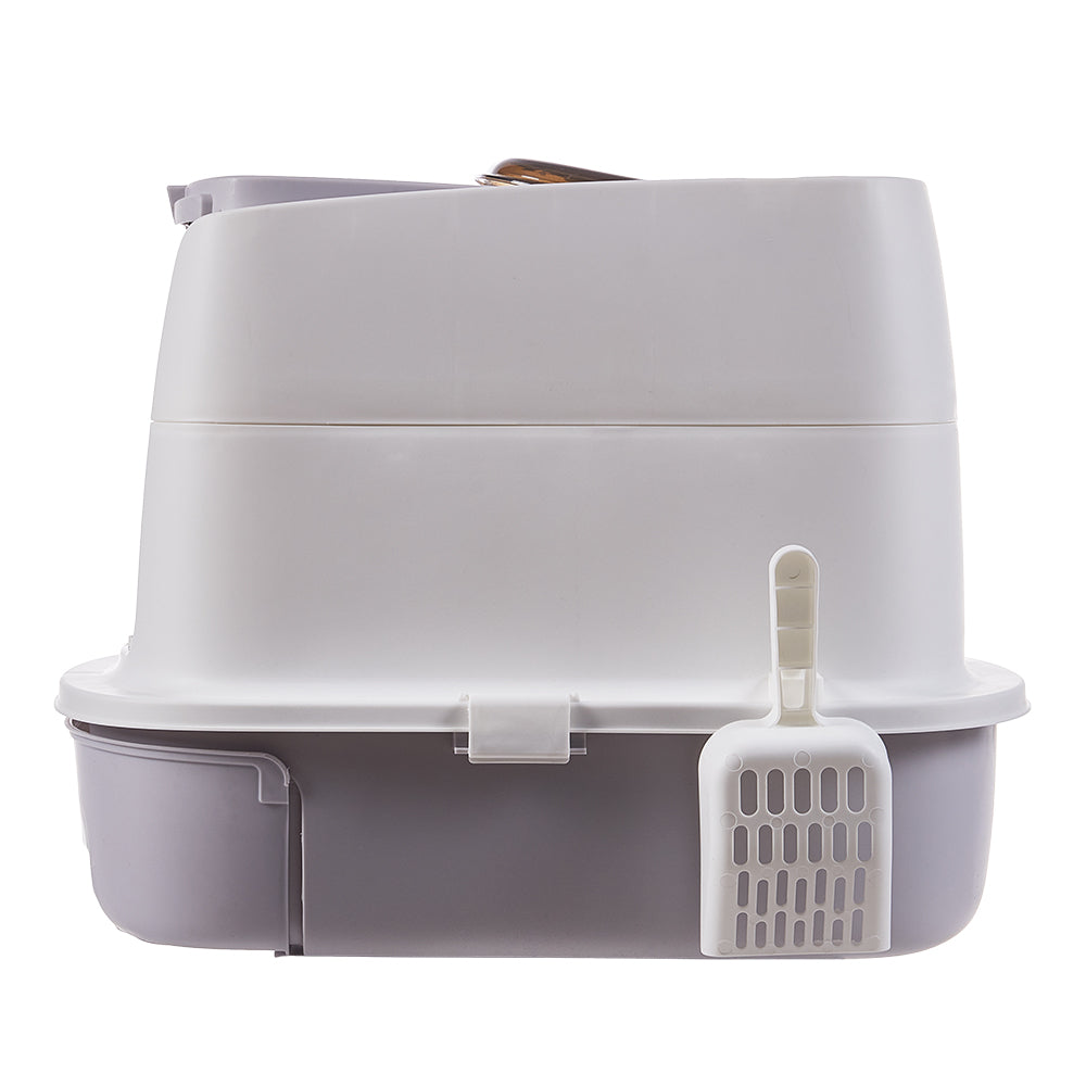 Enclosed Cat Litter Box with Top Deodorizer – Spacious, Odour Control, and Easy to Clean