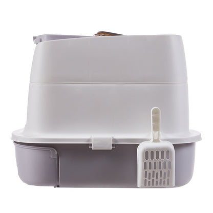 Enclosed Cat Litter Box with Top Deodorizer – Spacious, Odour Control, and Easy to Clean
