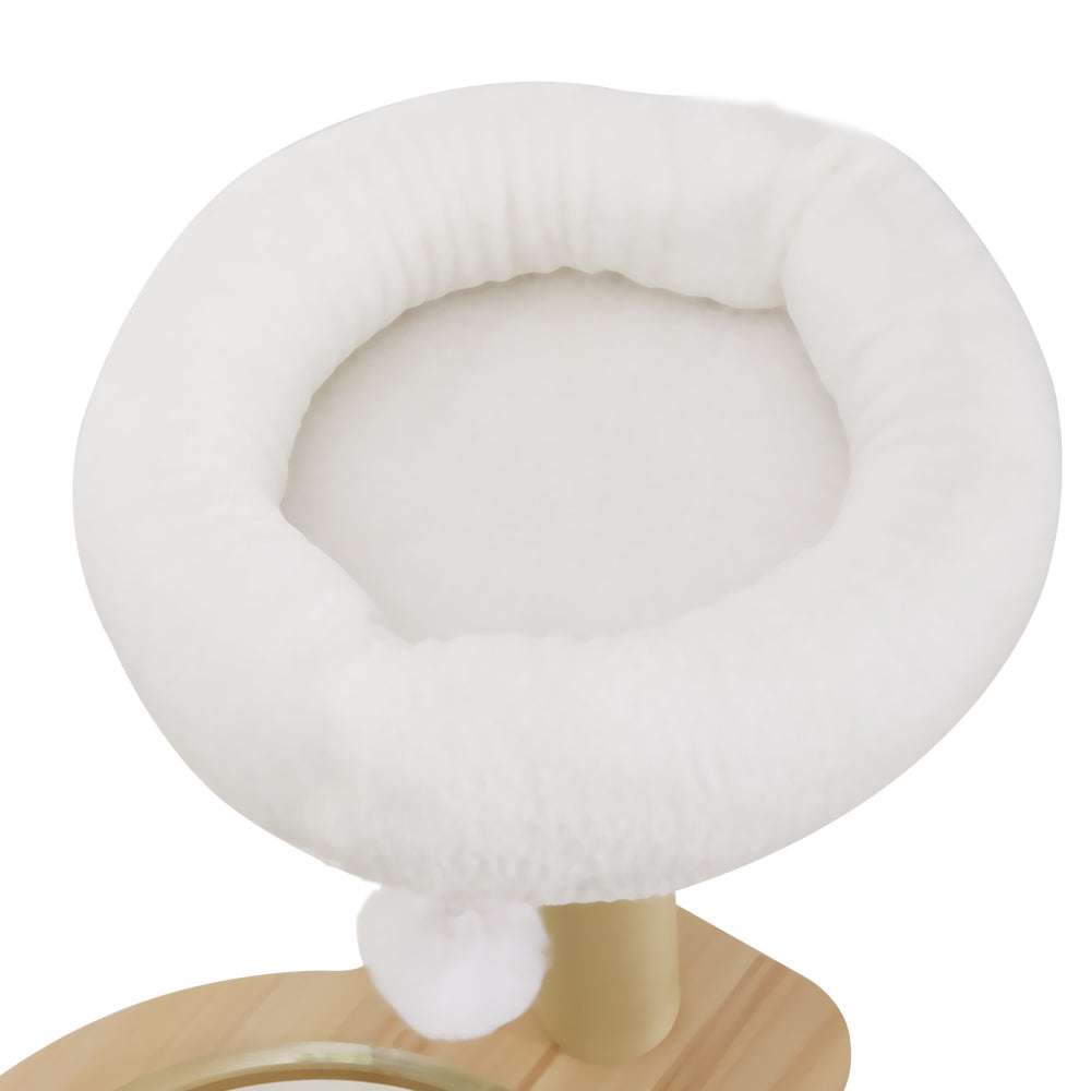 Luxurious 6-Tier Cat Tower with Scratching Board, Rotatable Hammock & Acrylic Capsule – Space-saving Multifunctional Playground