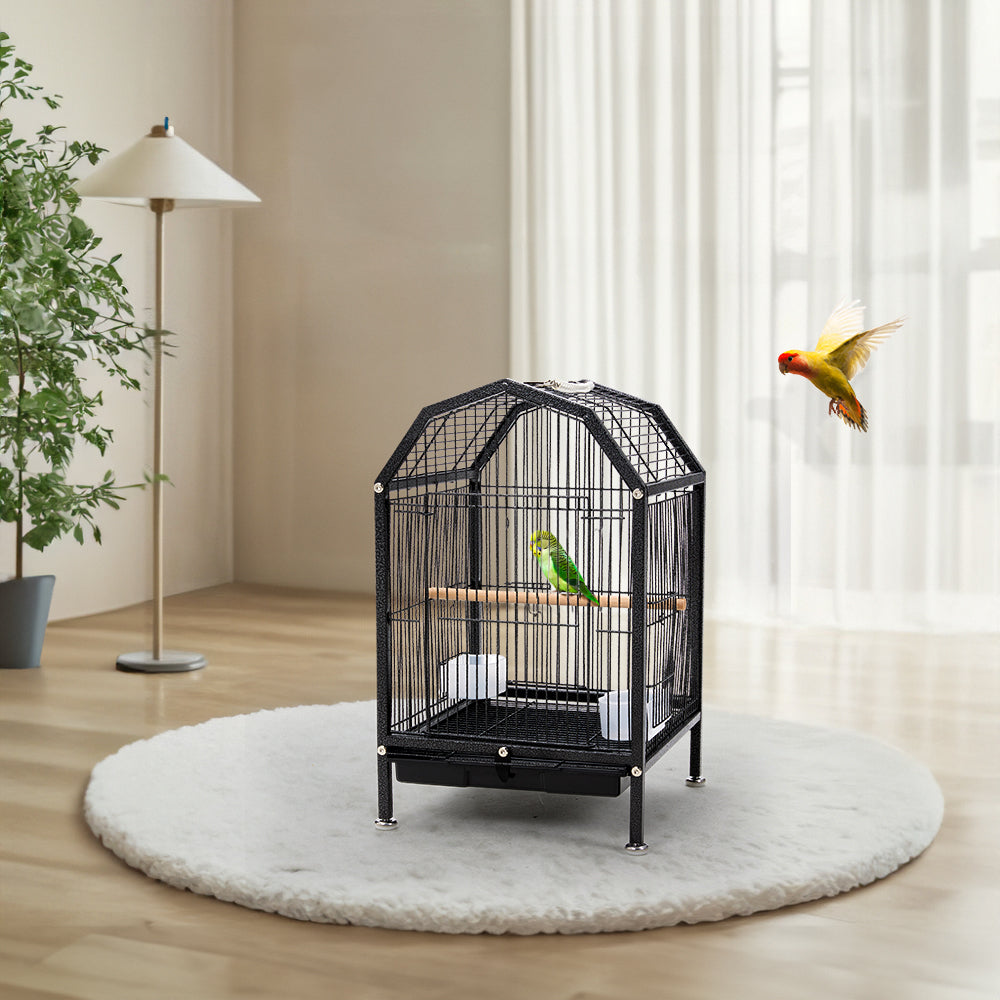 Portable Metal Bird Cage with Anti-Spill Feeders – Safe and Comfortable Home for Birds