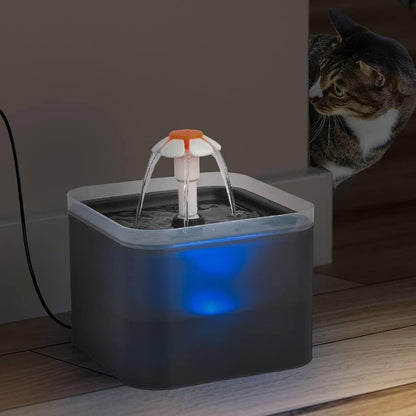 2L Pet Water Fountain with LED Lights – Quiet & Stylish Hydration Solution for Pets