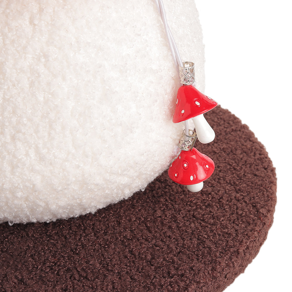 Sisal Mushroom Cat Scratching Post – Freestanding Claw Sharpener with Plush Base and Hanging Toys