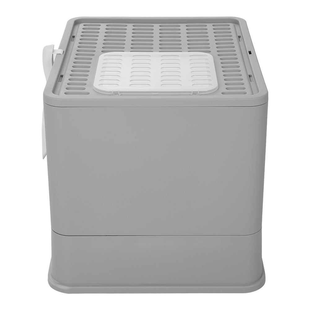 Hooded Cat Litter Box with Odour Control and Top Entry Design