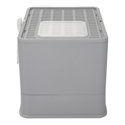 Hooded Cat Litter Box with Odour Control and Top Entry Design