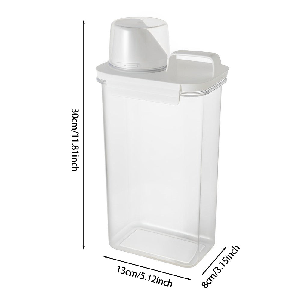 2.3L Airtight Food Storage Container – BPA-Free, Transparent & Stackable Cereal and Grain Organizer