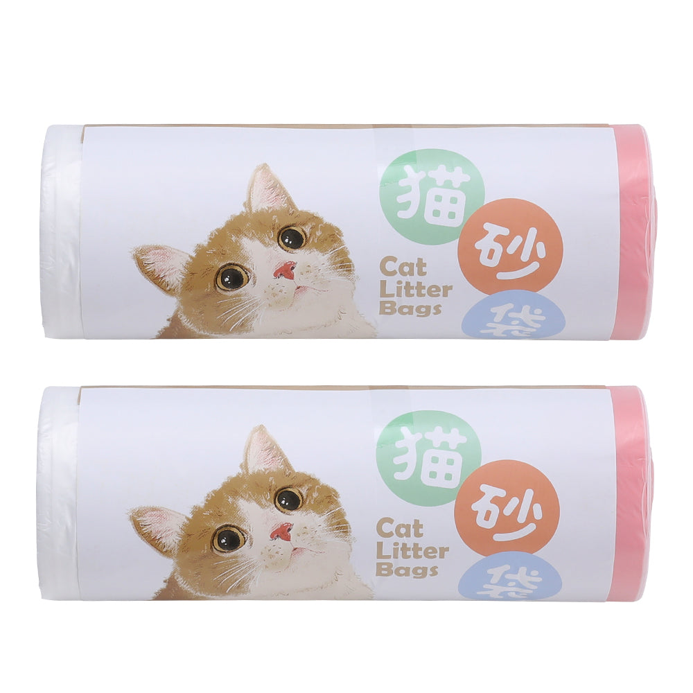 Drawstring Cat Litter Box Liners – Leak-Proof, Disposable & Easy to Use, 12 Count Roll