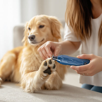Rechargeable Pet Nail Grinder – Efficient, Quiet, USB Rechargeable, Adjustable Speed for Safe Pet Nail Care