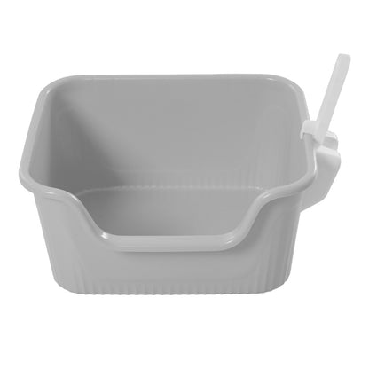 Open Top Cat Litter Box with Scoop – Easy Entry & Spill-Proof Design