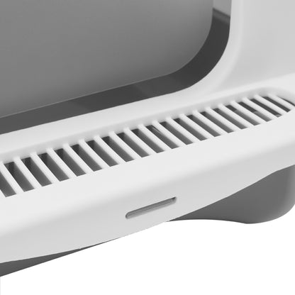 Durable Flip-Top Cat Litter Box with Odour Control & Scoop
