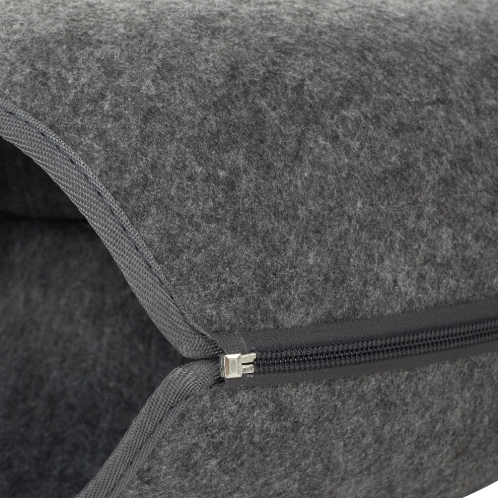 3-in-1 Felt Cat Tunnel Bed – Cozy Play Tunnel & Resting Space for Cats