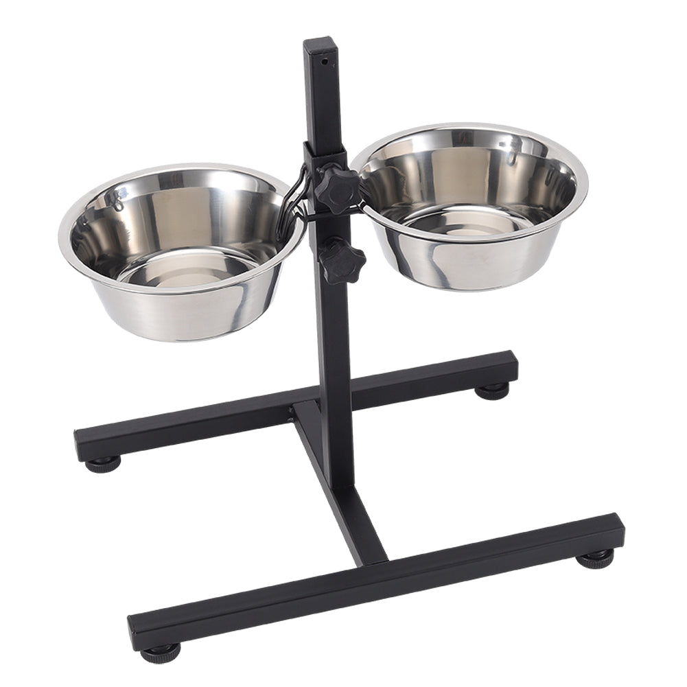 Adjustable Double-Bowl Pet Feeder – Elevated Stand for Cats & Dogs, Anti-Slip & Hygienic Design